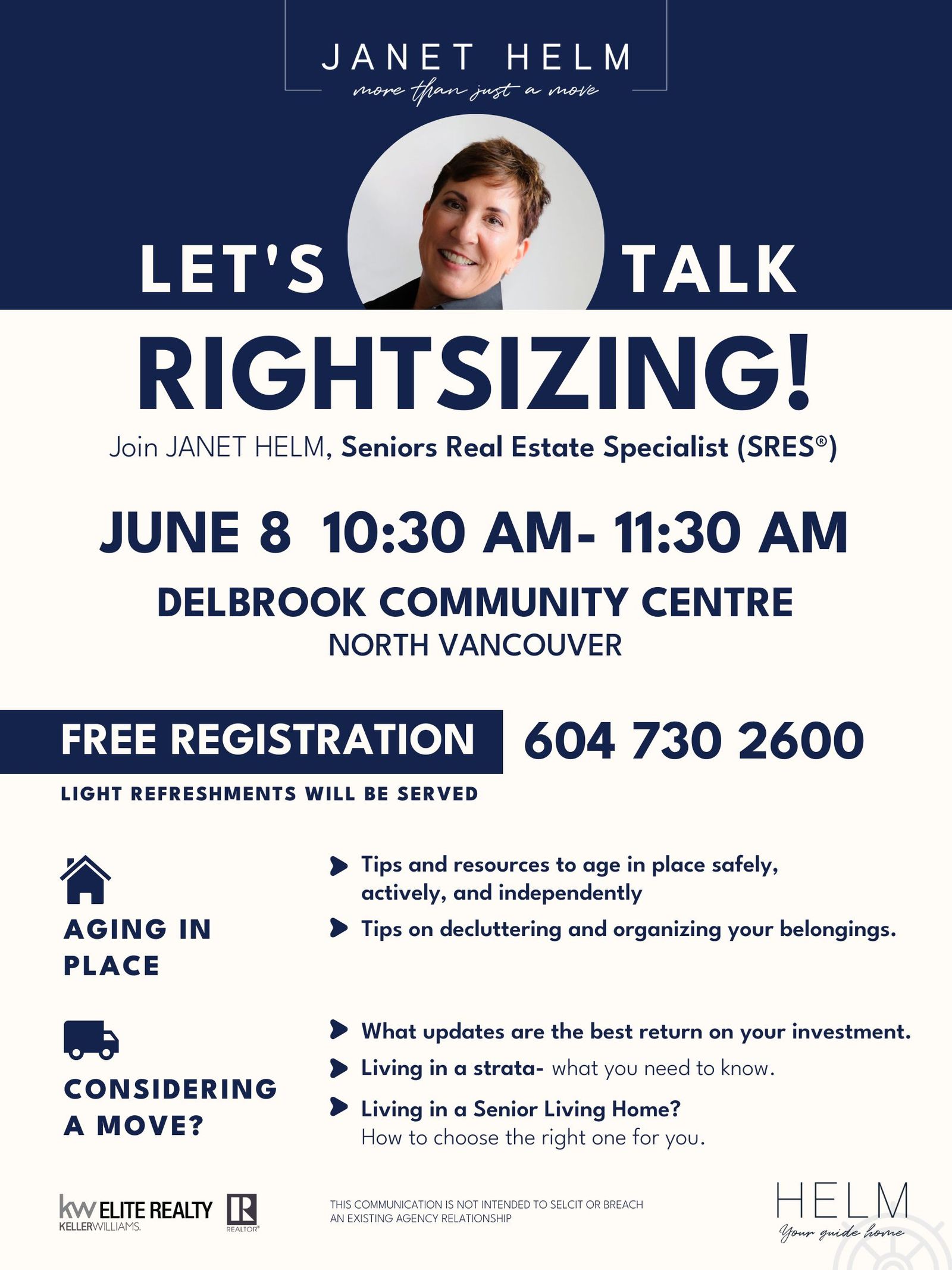 RIGHTSIZING SEMINAR IN NORTH VANCOUVER 