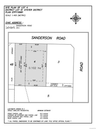 Photo 1: Lot 4 Sanderson Rd in Ladysmith: Du Ladysmith Land for sale (Duncan)  : MLS®# 927553