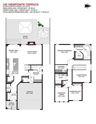 Photo 2: 152 Viewpointe Terrace: Chestermere Semi Detached (Half Duplex) for sale : MLS®# A2034749