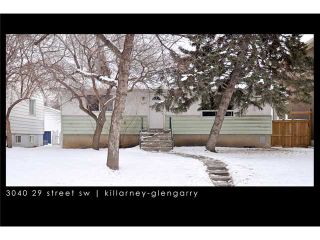 Photo 1: 3040 29 Street SW in CALGARY: Killarney Glengarry Residential Detached Single Family for sale (Calgary)  : MLS®# C3500737