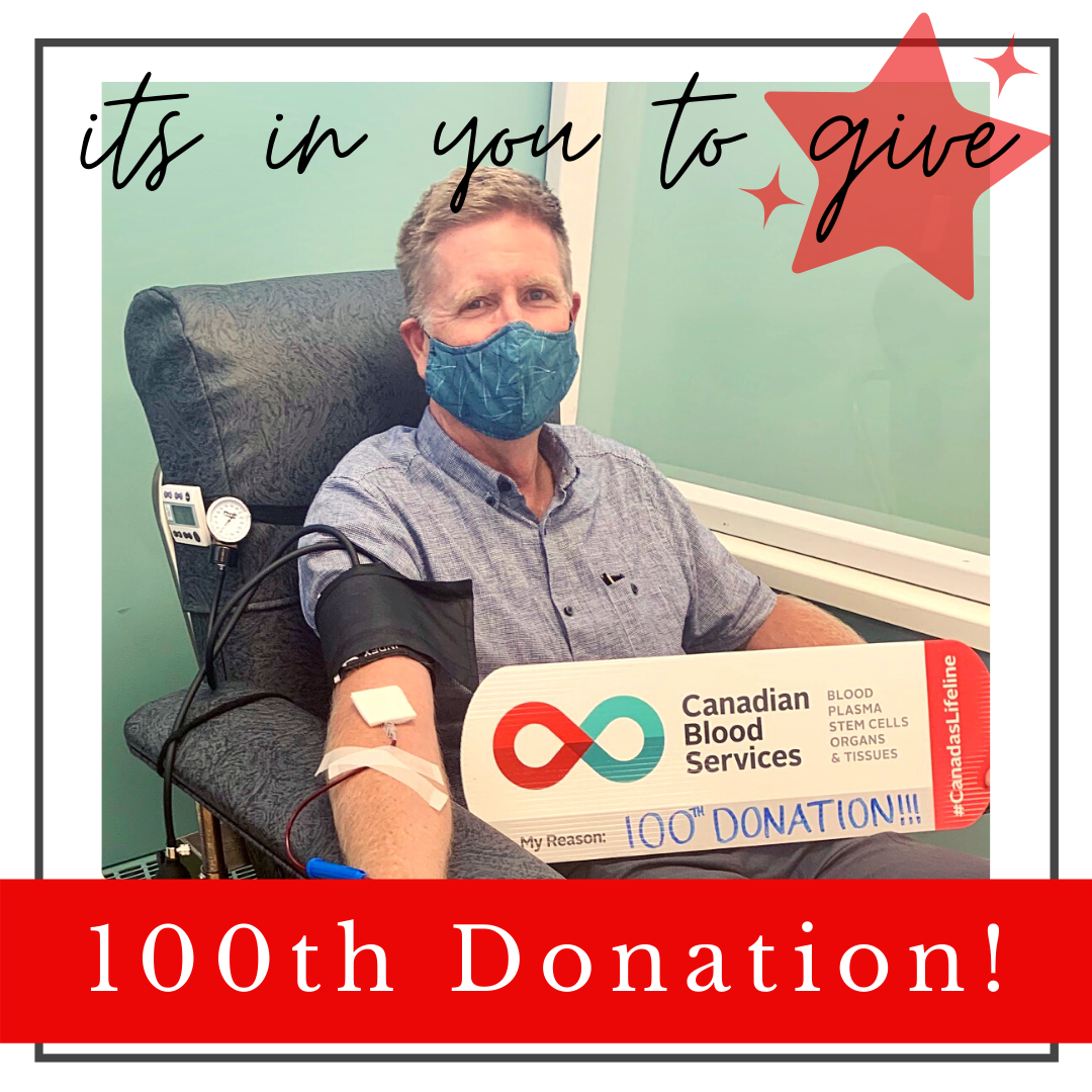 Tom's 100th Blood Donation!