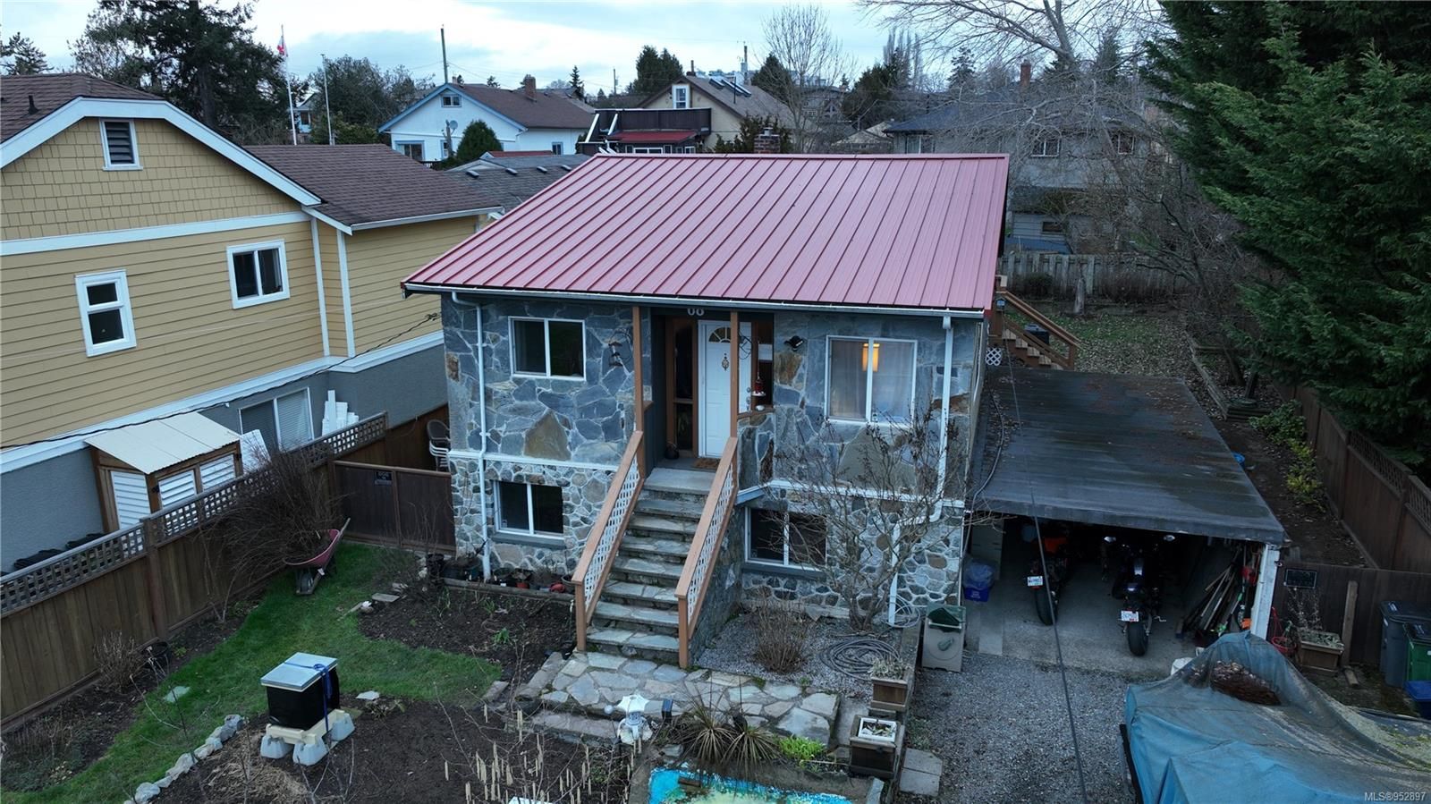 Aerial view of front of home