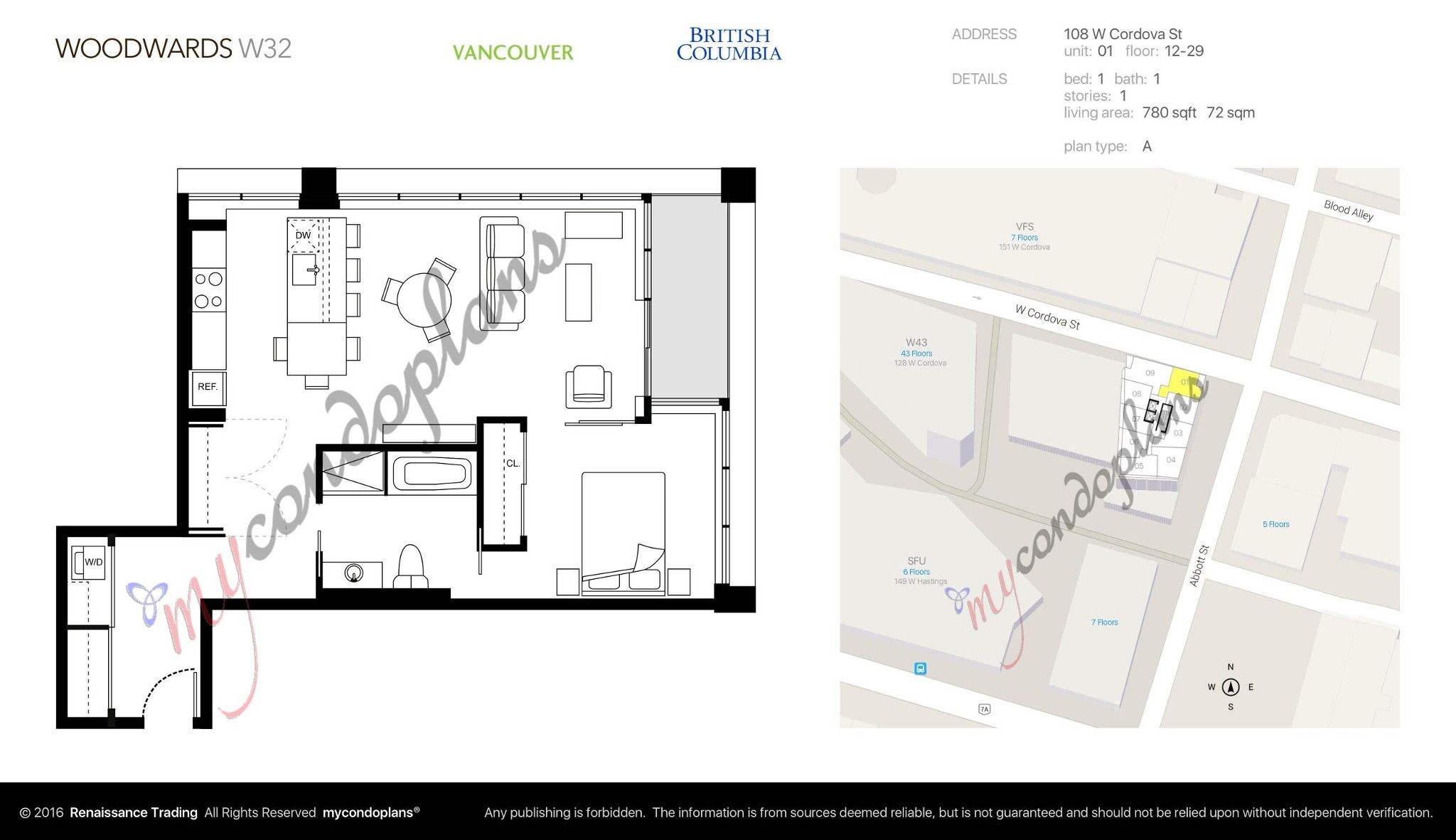 Photo 12: Photos: 1501-108 Cordova St in Vancouver: Gastown Condo for rent (Downtown Vancouver) 