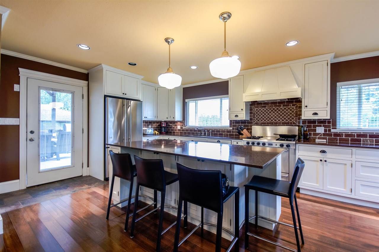 Open kitchen with granite counter top