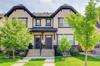 Photo 1: 727 Mahogany Boulevard SE in Calgary: Mahogany Semi Detached (Half Duplex) for sale : MLS®# A2053160
