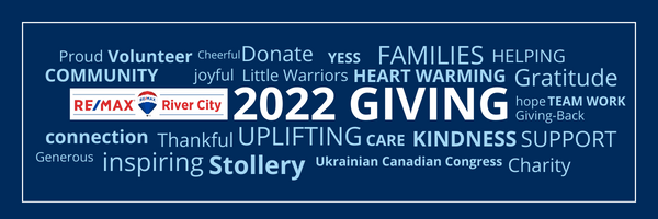 2022 Charity Donations from REMAX River City Edmonton, AB
