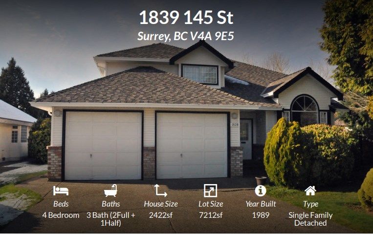 Main Photo: 1839 145 Street in Surrey: Sunnyside Park Surrey House for sale in "THE GLENS" (South Surrey White Rock)  : MLS®# R2242515