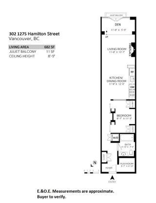 Photo 21: 302 1275 HAMILTON Street in Vancouver: Yaletown Condo for sale in "ALDA" (Vancouver West)  : MLS®# R2746242