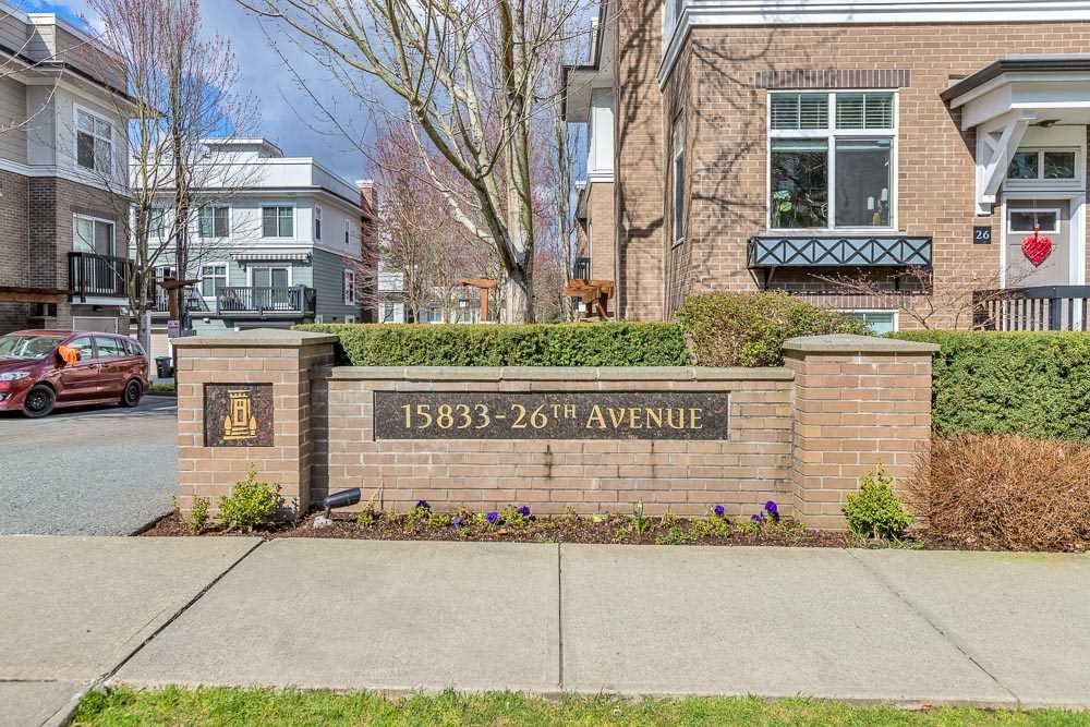 Main Photo: 52 15833 26 Avenue in Surrey: Grandview Surrey Townhouse for sale in "THE BROWNSTONES" (South Surrey White Rock)  : MLS®# R2558277