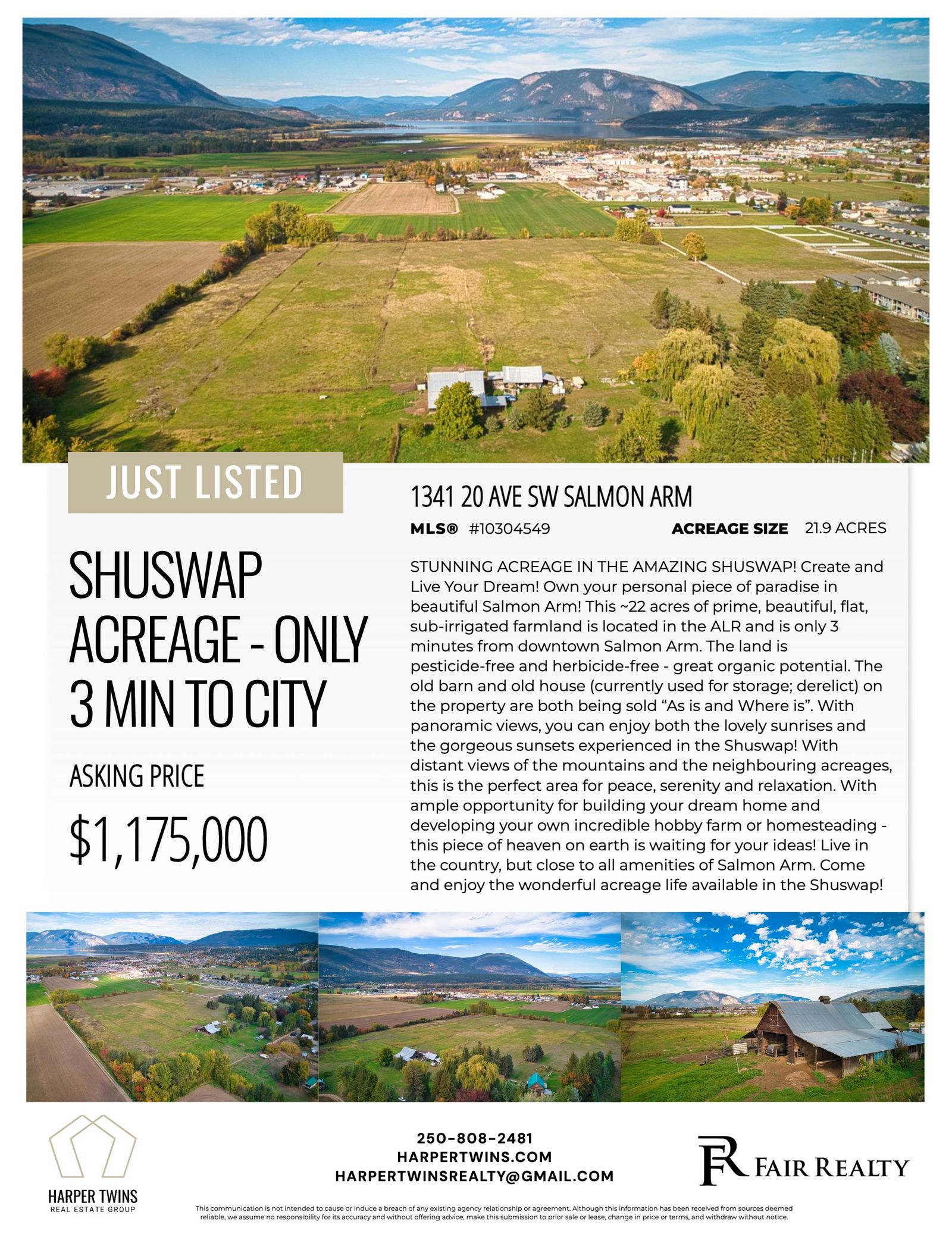 22 ACRES FOR SALE IN SALMON ARM