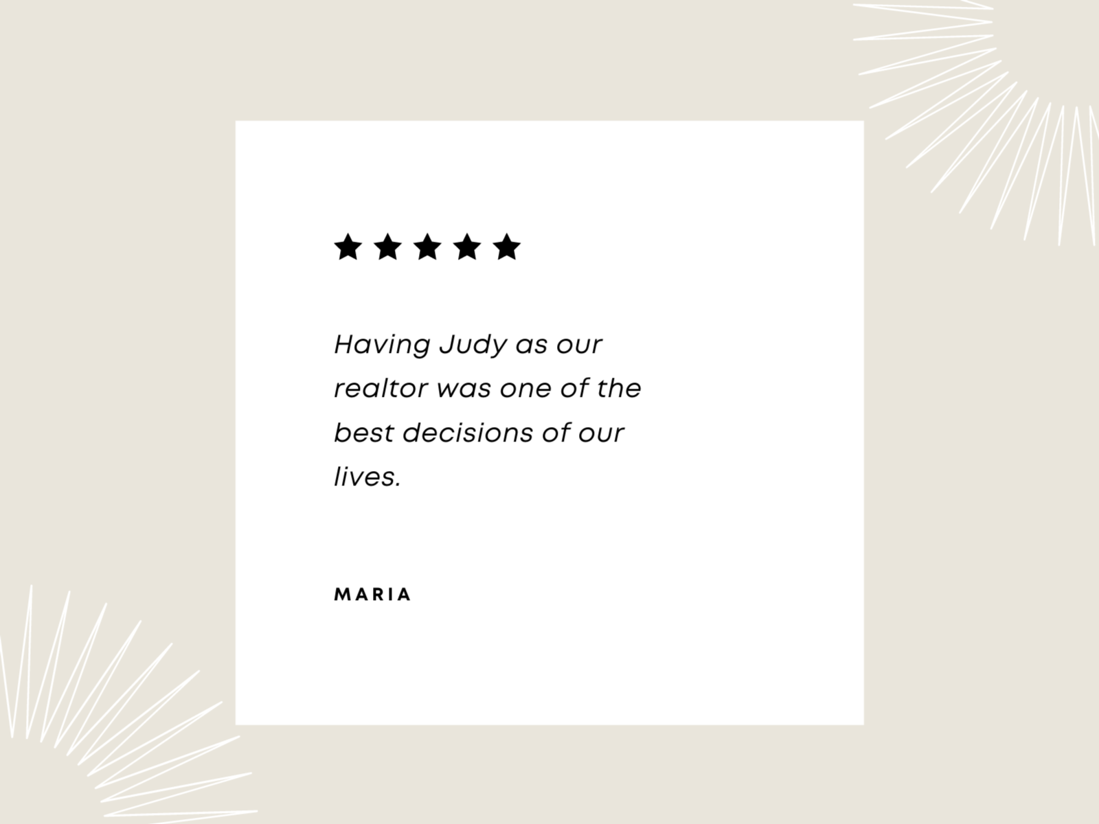 Downsizing Realtor 5 Star Review