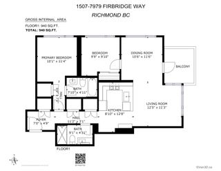 Photo 25: 1507 7979 FIRBRIDGE Way in Richmond: Brighouse Condo for sale in "Quintet" : MLS®# R2593194